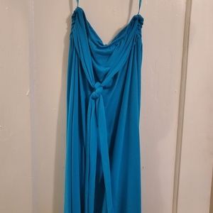 Blue tube top dress